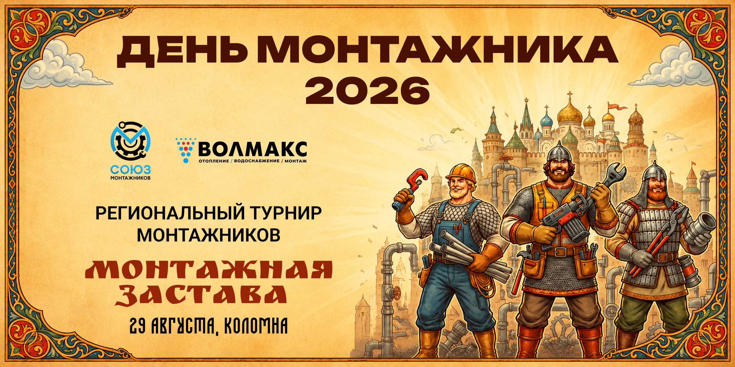 День монтажника 2026. Монтажная застава. 29 августа, Коломна