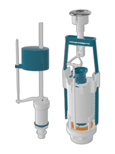 Комплект сливной арматуры НР 1/2" нижнее подключение ZEGOR (2 режима, высота 300-420мм)
