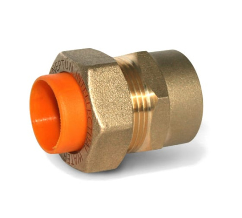 NEPTUN Муфта обжимная латунная разъемная 15*1/2" гайка, ГАЗ.
