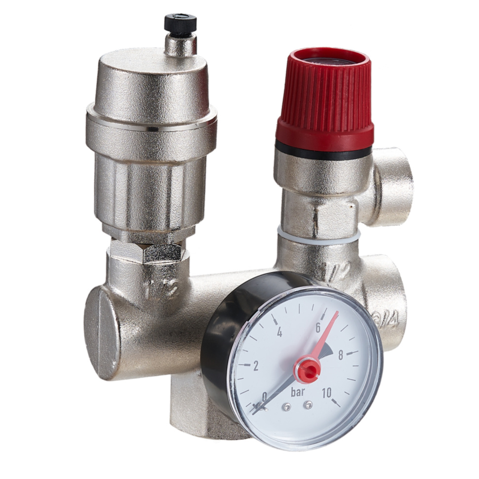 Фотография Группа безопасности котла 1"х3 bar латунь ZEGOR (компактная) /12 шт.уп/