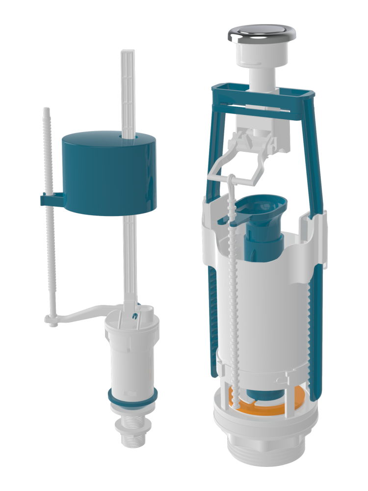 Фотография Комплект сливной арматуры НР 1/2" нижнее подключение ZEGOR (1 режим, высота 300-420мм)