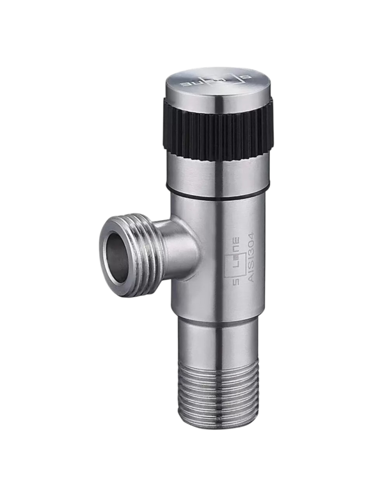 Фотография Кран шаровой  НР/НР 1/2"х1/2" круг-ручка, для сантех. приборов SOLONE (нерж. сталь) /80/1 шт.уп./