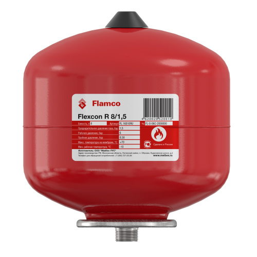 Расширительный бак Flexcon Top 12/1,5 - 6 бар для отопления FLAMCO (теплоснабжение/холодоснабжение)