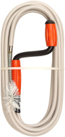 Крокочист Устройство для удаления засора спираль в виниловой оплетке с ершиком, для труб длиной до 3