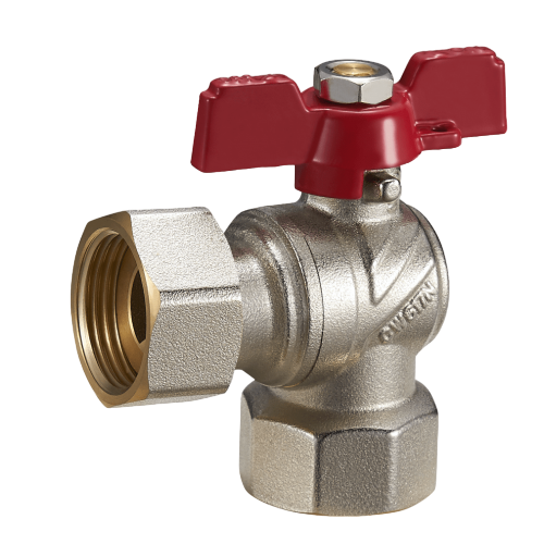 Кран шаровой с накидной гайкой, угловой ВР/ВР  3/4" бабочка 90/15 шт.уп./ZEGOR