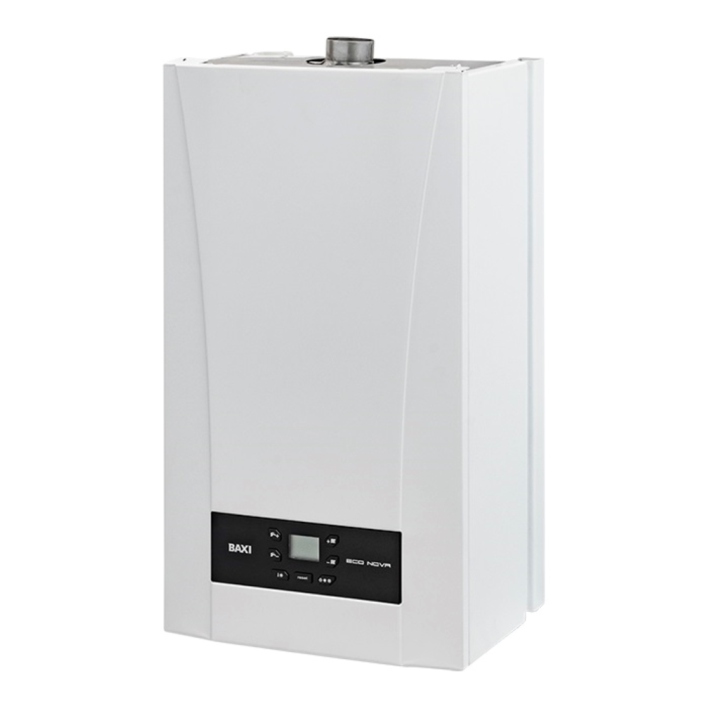Фотография Котёл газовый настенный, Baxi, ECO NOVA 31F, мощность, кВт-31, двухконтурный, камера сгорания-закрыт