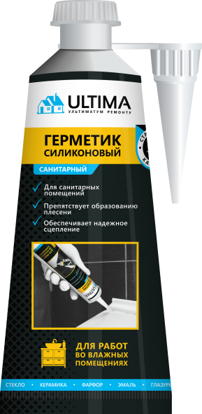 Фотография Герметик Ultima силик САНИТ б/цв 80мл USTDN80107 Фотография Герметик Ultima силик САНИТ б/цв 80мл USTDN80107