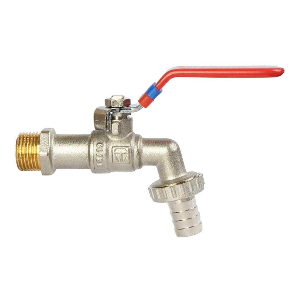 Фотография Кран шаровой НР 1/2" водоразборный ZEGOR (с съёмным штуцером и стальной ручкой) /120/20 шт.уп./