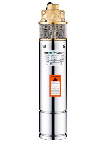 Скважинный насос 3SKM100A-0.75-20M вихревой ZEGOR (75/750Вт/59м/20м)