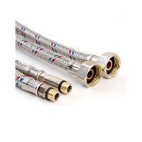 Подводка для смесителя НЕРЖ. сталь 1/2"хМ10 г/ш 100 см LUX (силиконовая оплетка)
