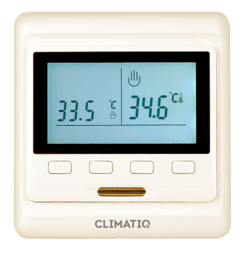 Терморегулятор электронный программируемый CLIMATIQ PT (белый)