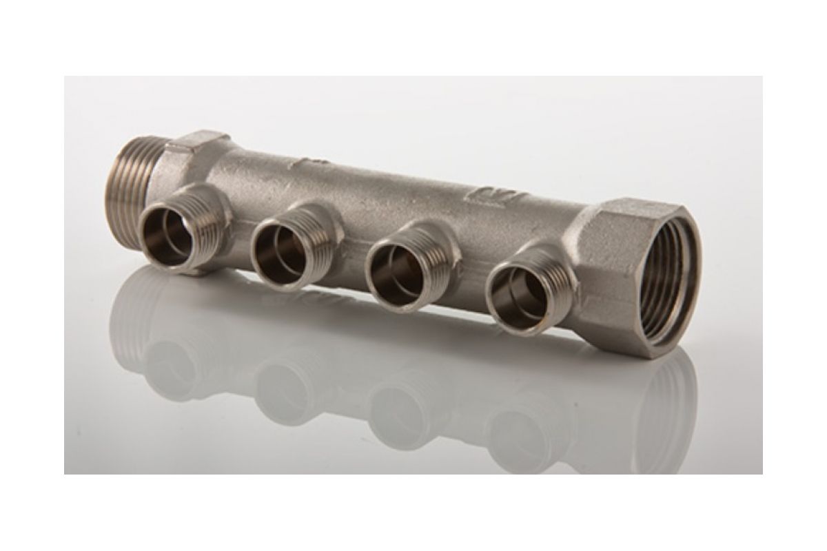 Фотография Коллектор VALTEC 3/4", 4 вых. х 1/2" вн.												