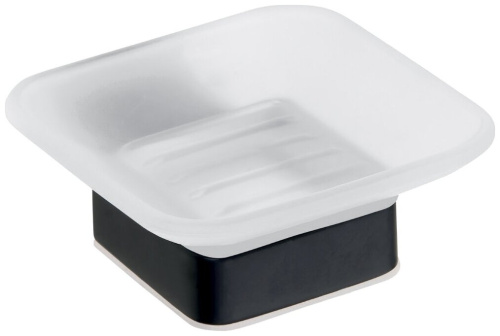 Мыльница NERO стеклянная  настенная  черная BEMETA														