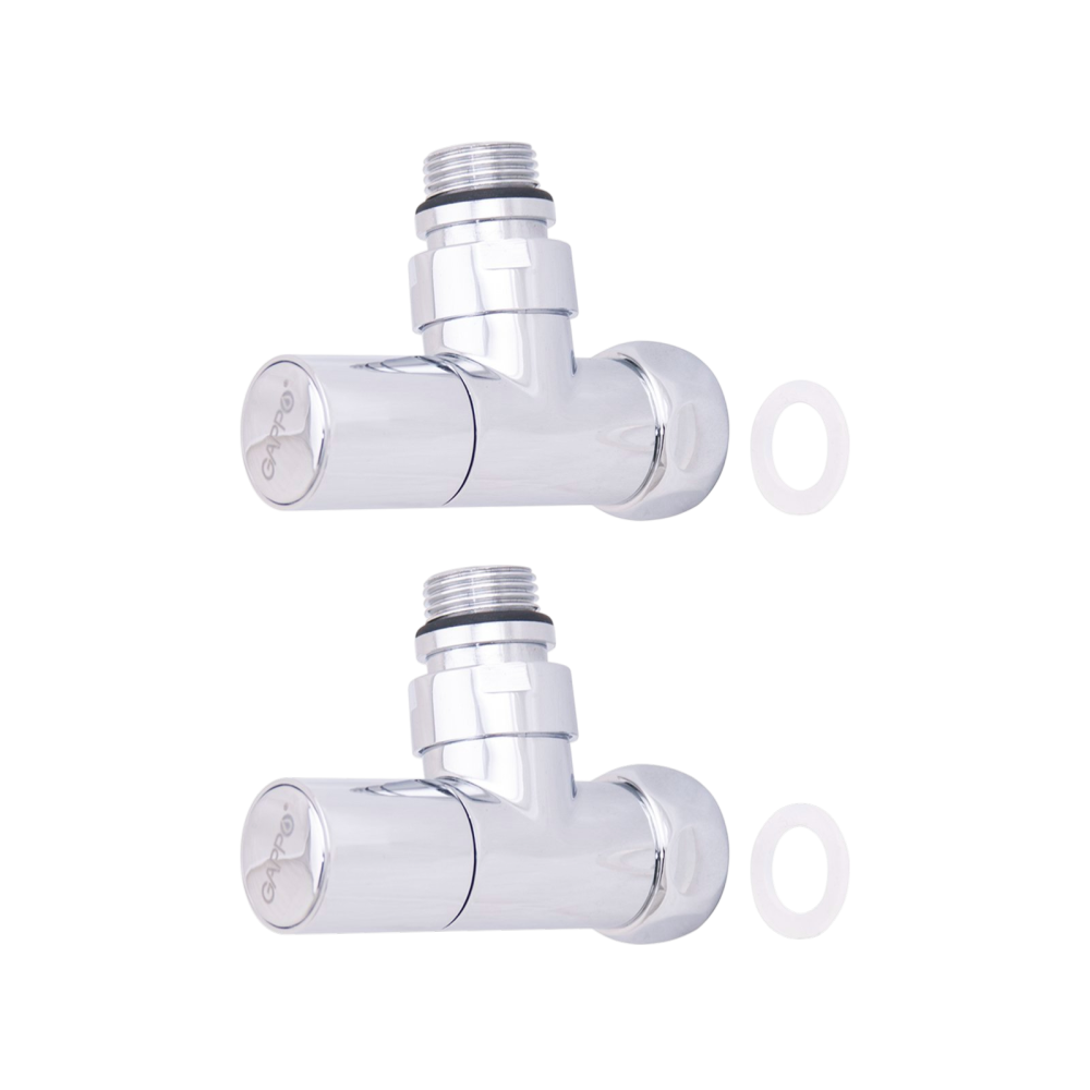 Фотография Вентили угловые ВР/НР 1"х3/4" для полотенцесушителя GAPPO (ручки круглые)