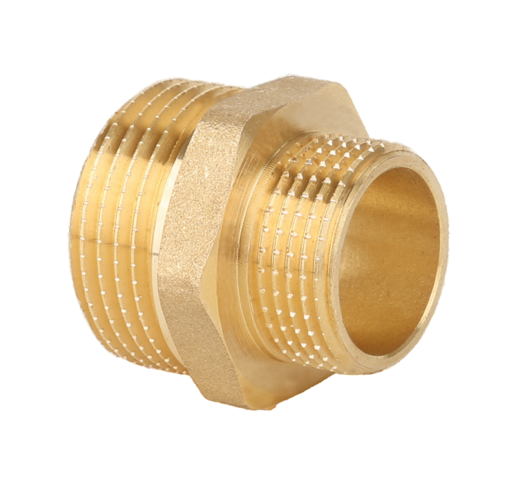 Фотография Ниппель латунный переходной НР  3/4"х1/2" GAPPO /200/10 шт.уп/