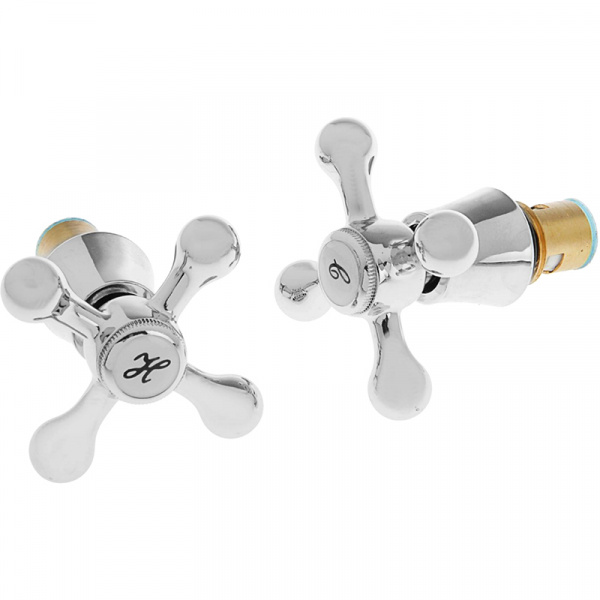 Фотография Кран-букса 1/2" керамика 20 шлицов угол поворота 90гр с махов.крест(в блист) LН08-2 LEDEME