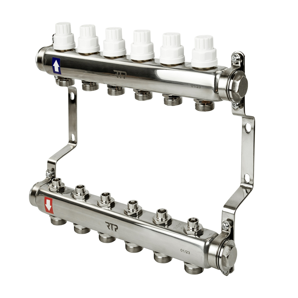 Фотография Коллектор в сборе RTP нерж, б/расходомеров, 6 вых