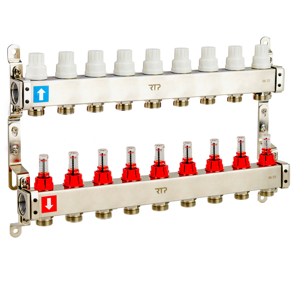 Фотография Коллектор в сборе нерж,  9 выходов, с расходомерами RTP
