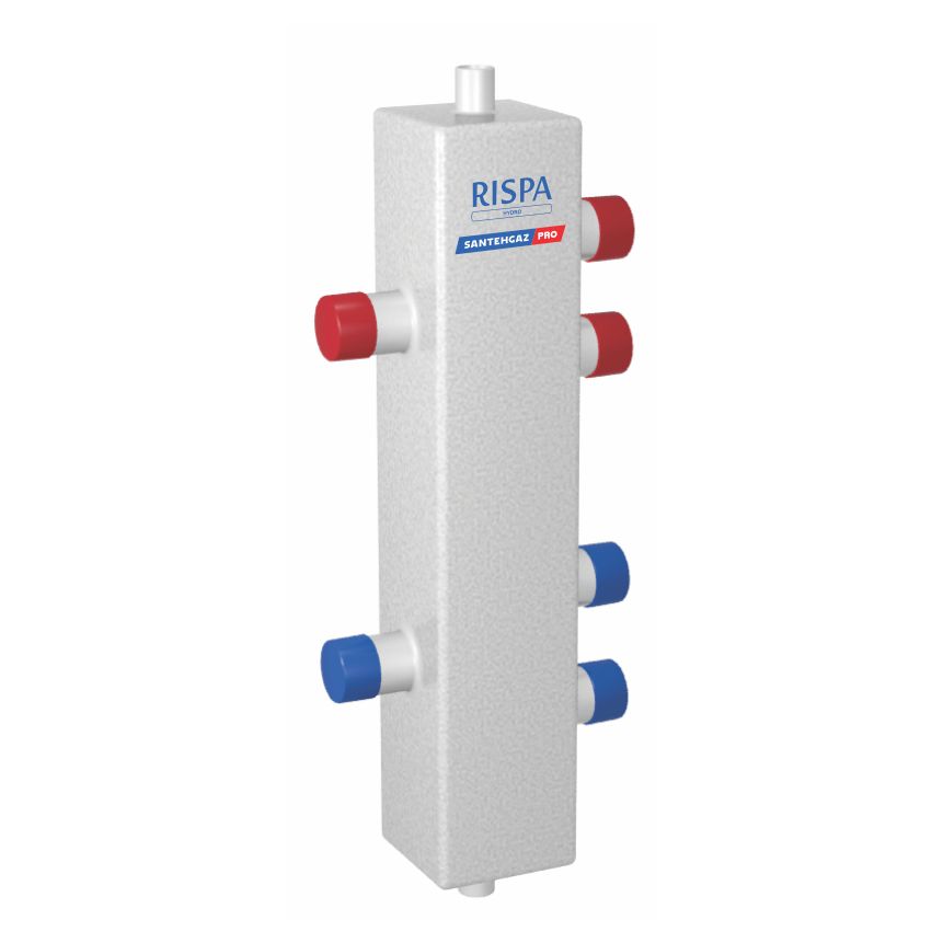 Фотография Гидравлический разделитель совмещ.коллектор.9 контуров, 2" , 300 кВт. RISPA