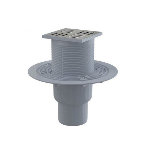 Трап вертикальный с сухим затвором 115*115 мм Н87-145 мм выход 110 McAlpine