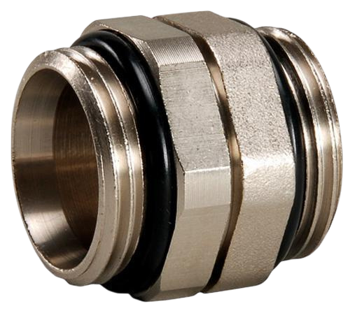 Фотография Ниппель сдвоенный НР/НР 1" для соединения коллекторов