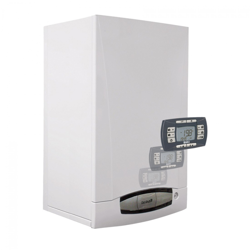 Фотография Котел газовый настенный NUVOLA-3 Comfort 320 Fi BAXI (ТУРБО, встроенный бойлер 60 л, 32 кВт)
