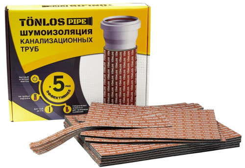 Комплект для шумоизоляции канализационных труб PIPE TONLOS