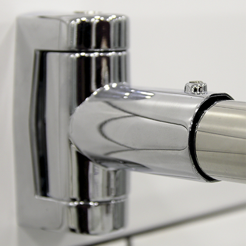 Фотография Карниз для шторы на ванну Ирма 169х110 хром							