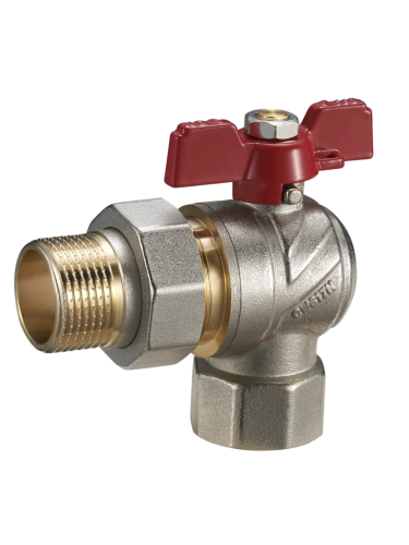 Кран шаровой с американкой, угловой ВР/НР  1" бабочка ZEGOR /36/5 шт.уп./