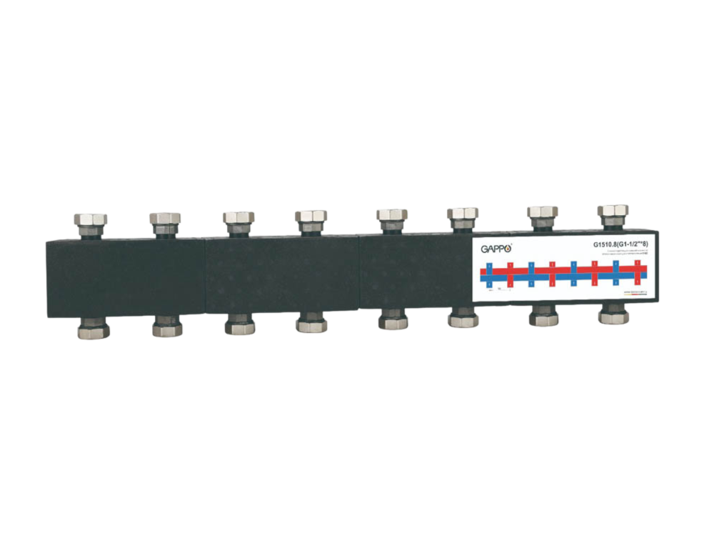 Фотография Коллектор G1.1/2" на 8 выходов в теплоизоляции GAPPO