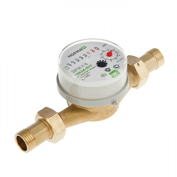 Фотография Счетчик воды универсальный СВКМ-15У НОРМА L=110мм ( с комп. присоед.)