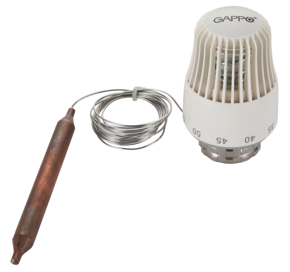 Фотография G457 Термоголовка жидкостная М30*1,5 мм с погружным датчиком 20-60°C GAPPO /50/5 шт.уп/