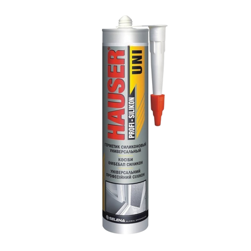 Герметик силиконовый UNI 260 мл HAUSER (б/цв) /24 шт.уп./