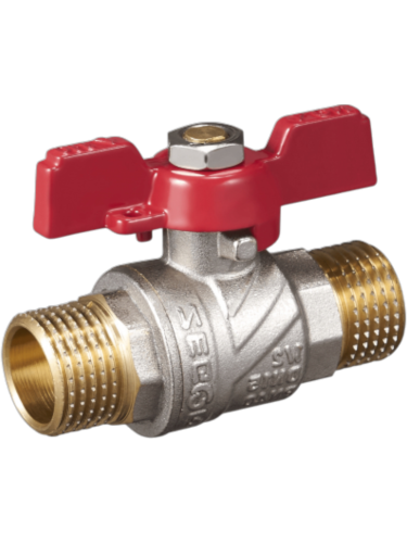 Кран шаровой полнопроходной НР/НР 1" бабочка ZEGOR /60/15 шт.уп./