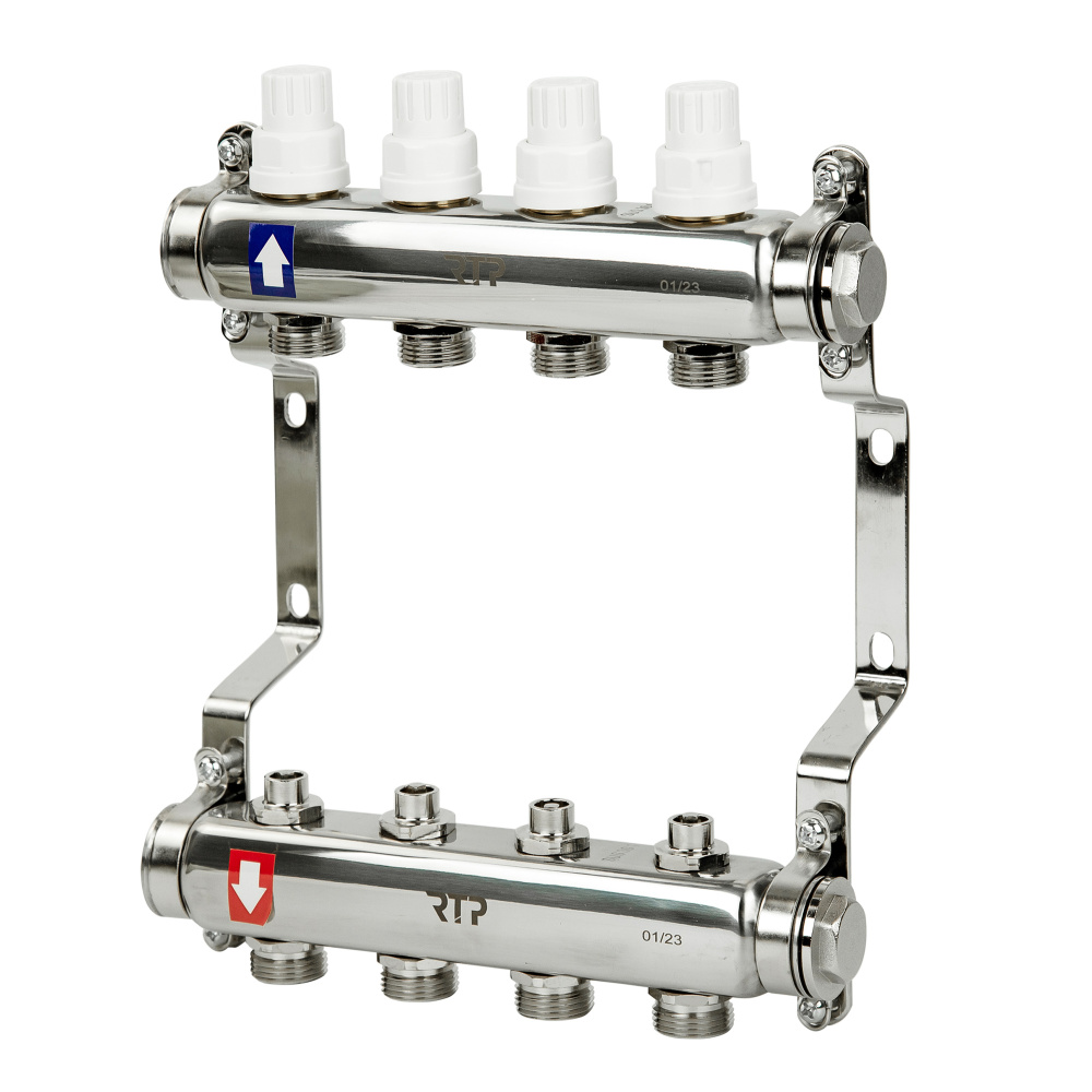 Фотография Коллектор в сборе нерж,  4 выхода, без расходомеров RTP