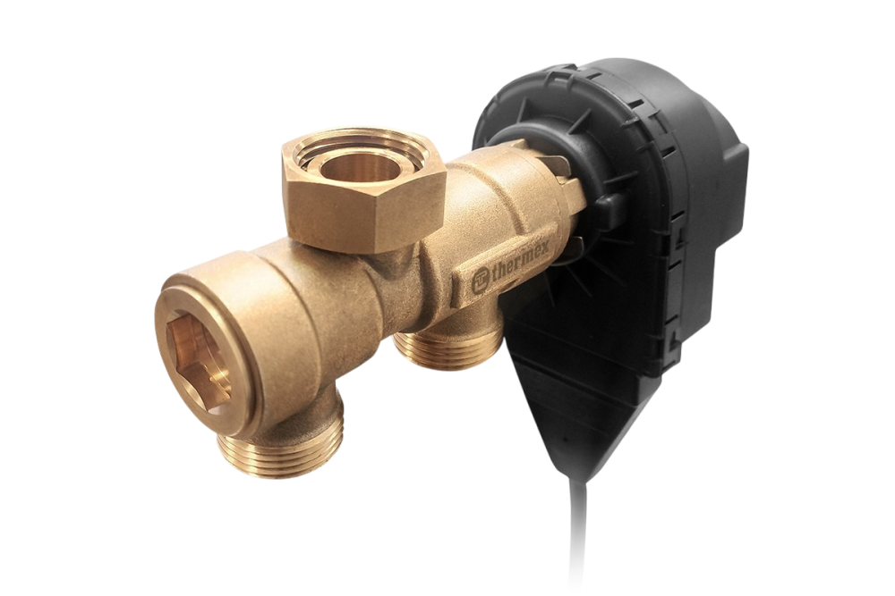 Фотография Клапан трехходовой 3/4” с электроприводом dLine T THERMEX (комплект)