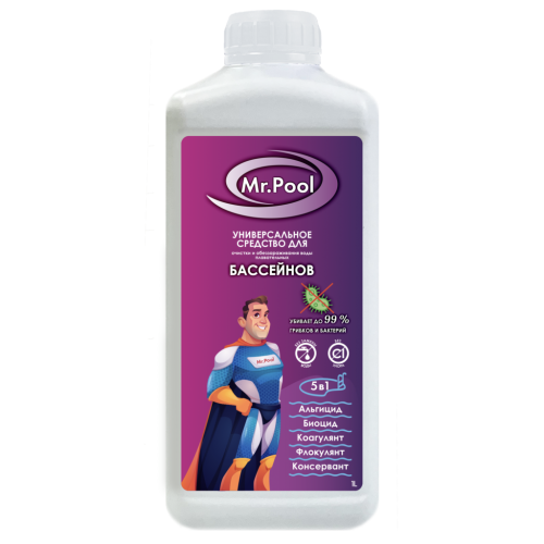 Средство для бассейнов 1 л. Mr.POOL /12 шт.уп/