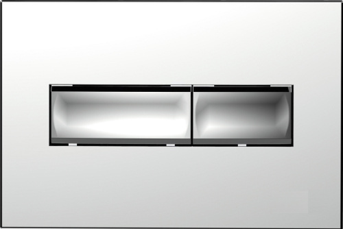 Кнопка квадрат, механическая (хром)