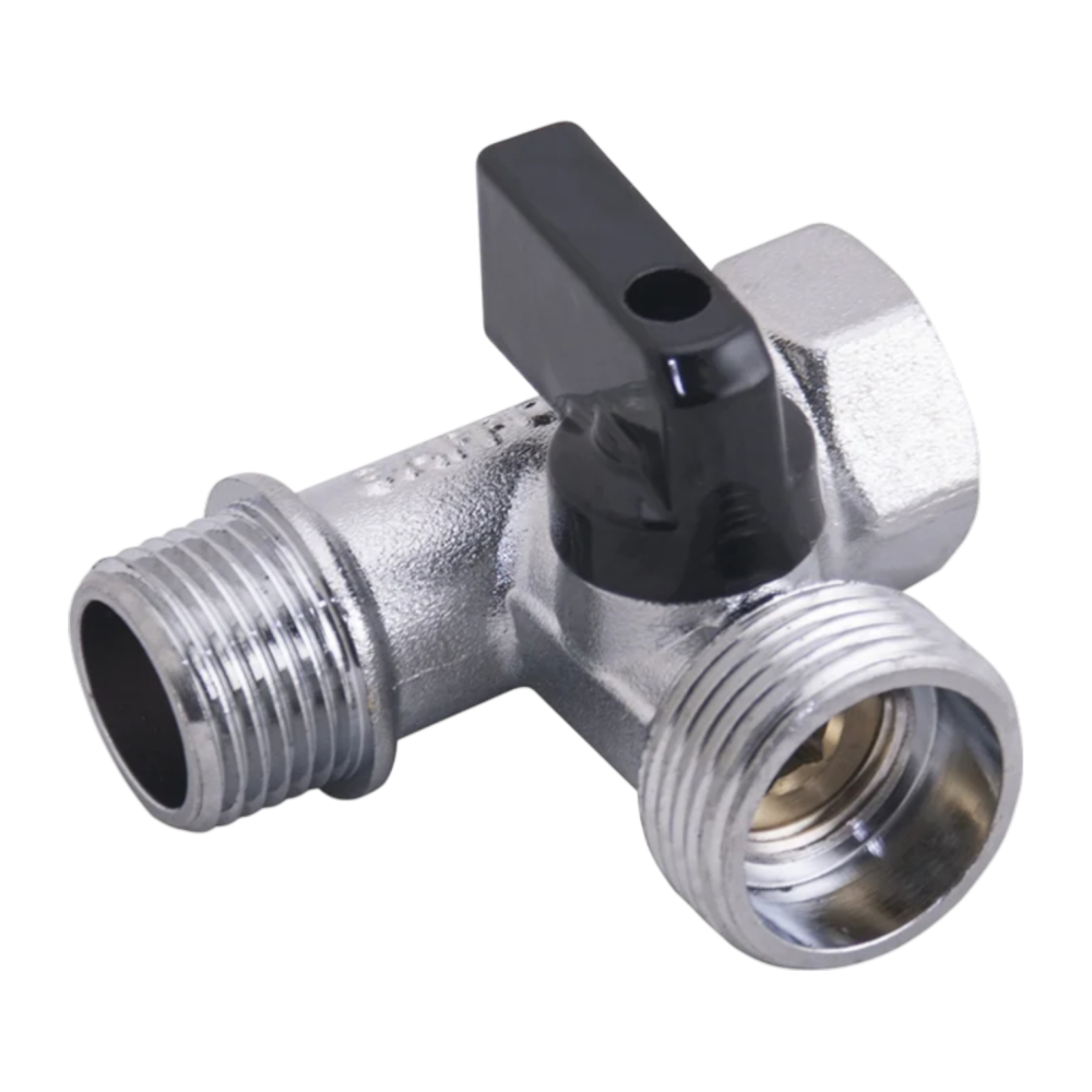 Фотография Кран шаровый для сантех. приборов ВР/НР/НР  1/2"х3/4"х1/2" проходной GAPPO