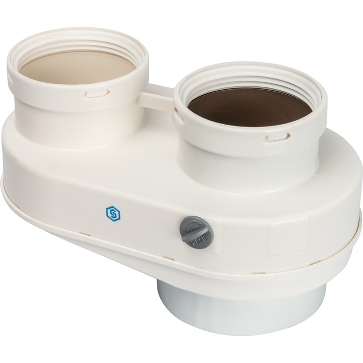 Фотография STOUT Элемент дымохода DN80/80 адаптер для подключения разд. трубы (совмест Baxi)