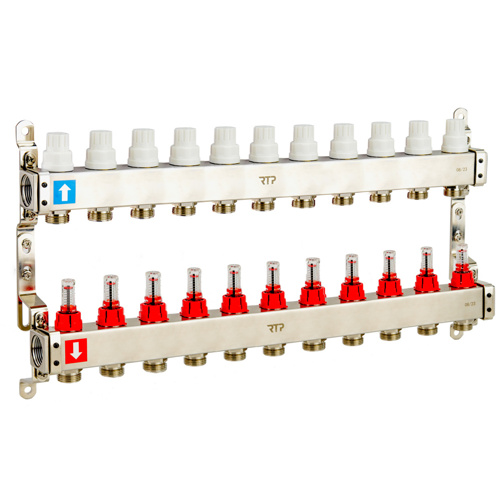 Фотография Коллектор в сборе нерж, 12 выходов, с расходомерами RTP