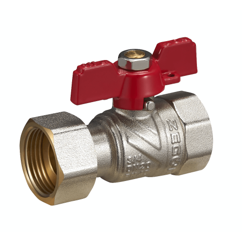 Кран шаровый с накидной гайкой ВР/ВР  1/2" бабочка ZEGOR /150/25 шт.уп./