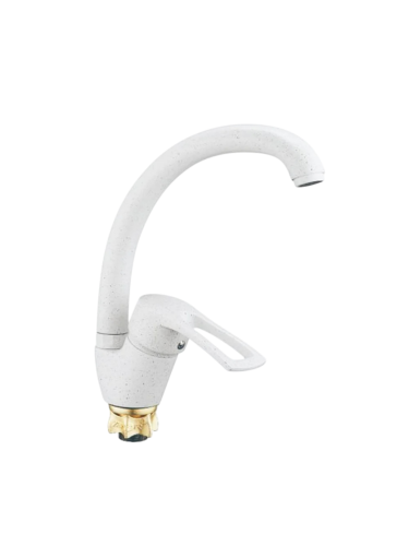 Смеситель для кухни YUB4-A181KW ZEGOR (белый матовый гранит)