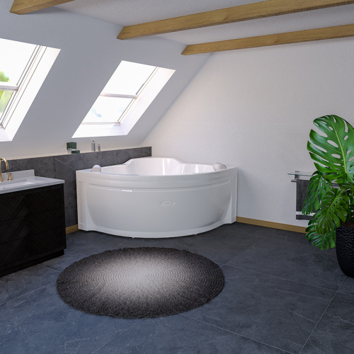 Ванна акриловая Сорренто 2 140х140 комплект хром RADOMIR