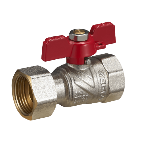 Кран шаровой с накидной гайкой ВР/ВР  3/4" бабочка 120/20 шт.уп /ZEGOR