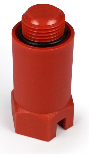 Заглушка пластик НР  1/2" КРАСНАЯ, длинная RTP /100/1 шт.уп/