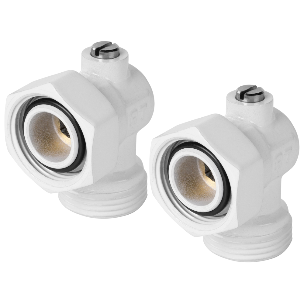 Фотография Набор нижнего подключения угловой 3/4"х3/4"EK раздельный ROYAL THERMO (белый)