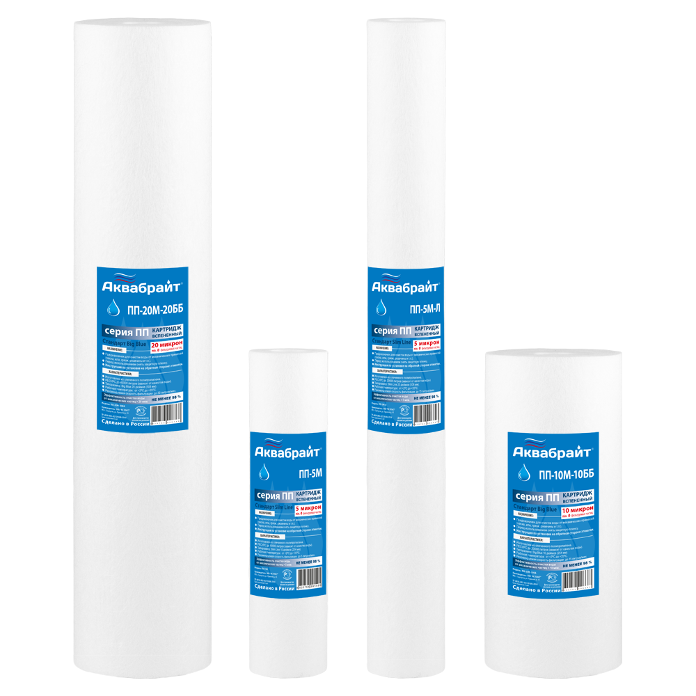 Фотография Картридж полипропиленовый SL5 20 мкм АКВАБРАЙТ /100 шт.уп/