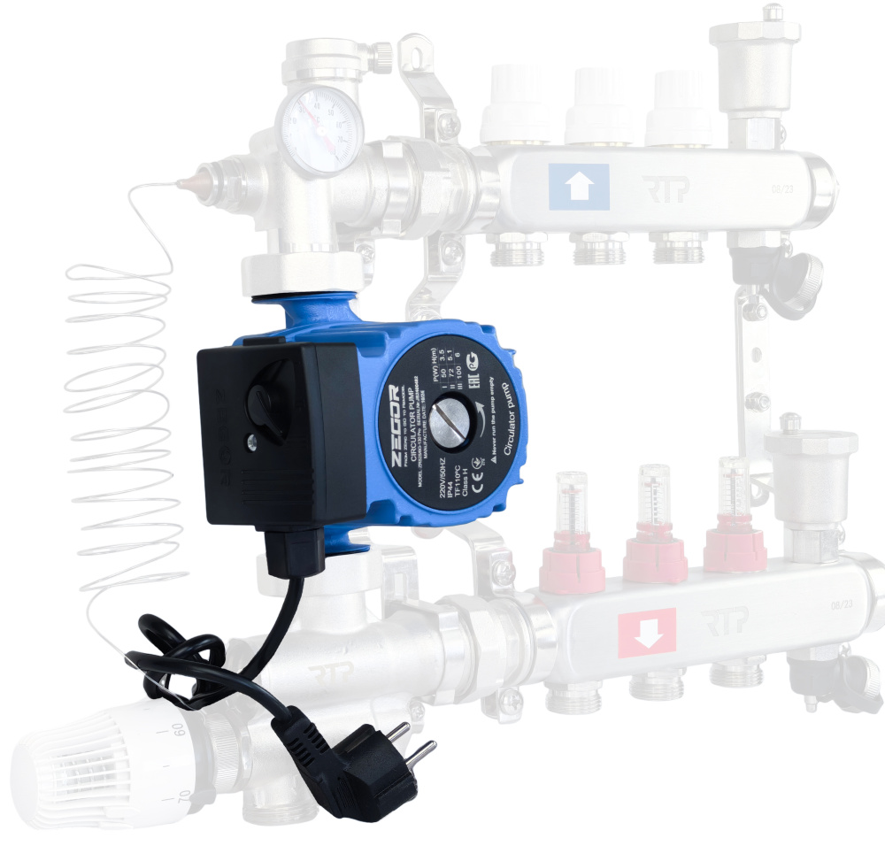 Фотография Циркуляционный насос Pro 25/60, 130мм бесшумный ZEGOR