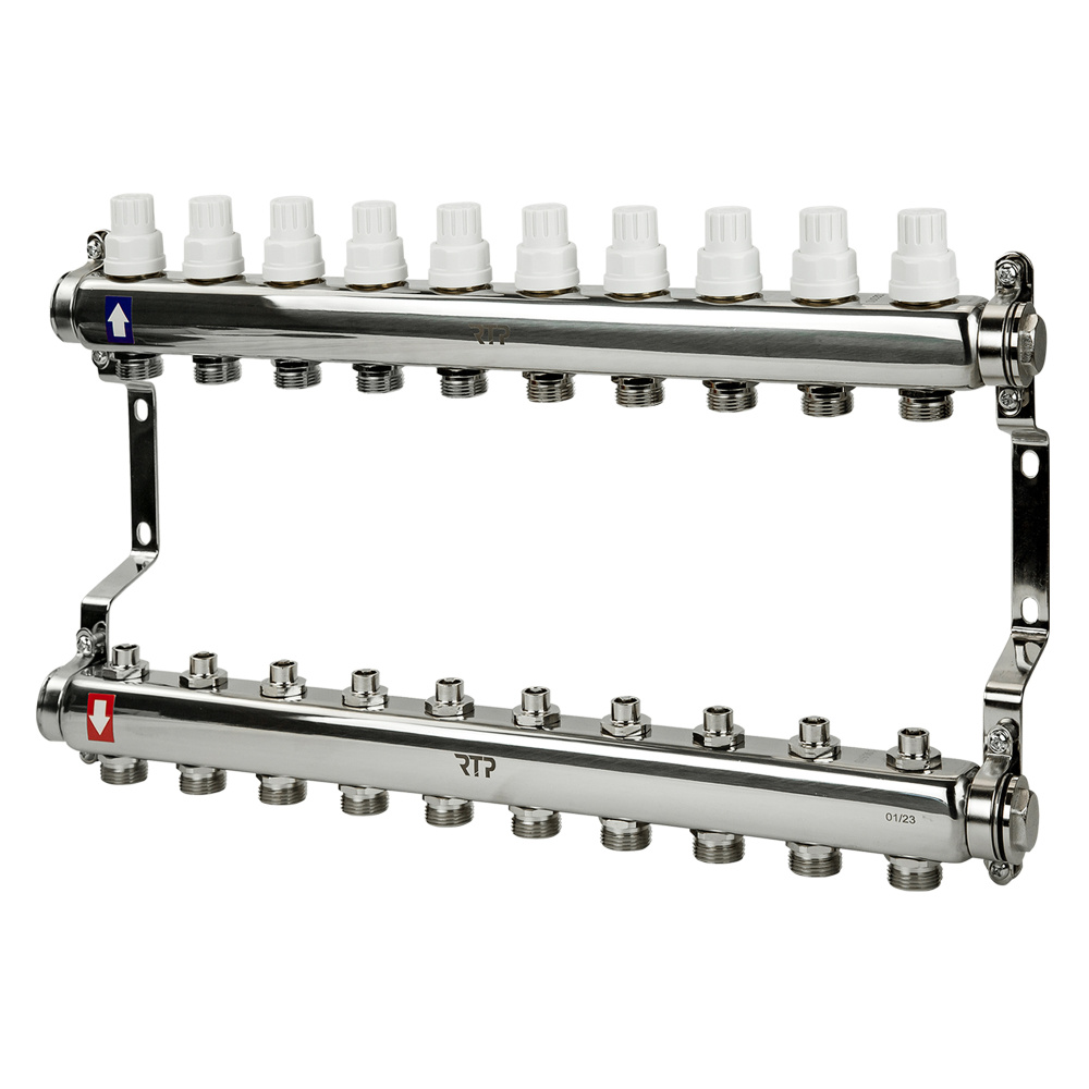 Фотография Коллектор в сборе нерж, 10 выходов, без расходомеров RTP